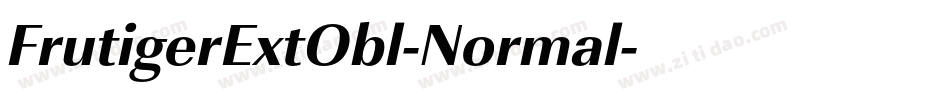 FrutigerExtObl-Normal字体转换