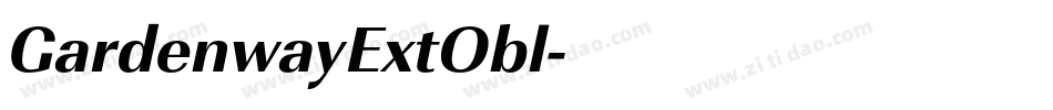 GardenwayExtObl字体转换