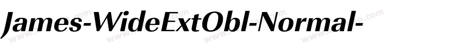 James-WideExtObl-Normal字体转换