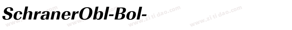 SchranerObl-Bol字体转换