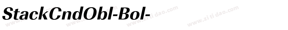StackCndObl-Bol字体转换