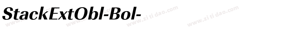 StackExtObl-Bol字体转换