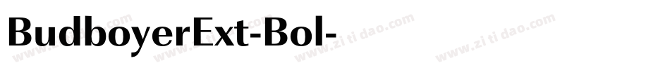 BudboyerExt-Bol字体转换