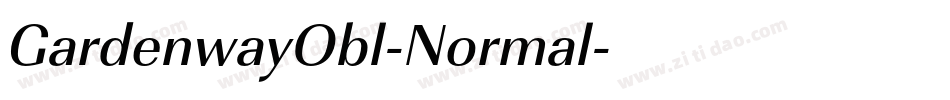 GardenwayObl-Normal字体转换