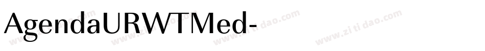 AgendaURWTMed字体转换
