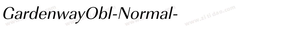 GardenwayObl-Normal字体转换