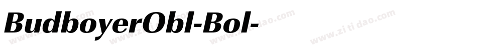 BudboyerObl-Bol字体转换