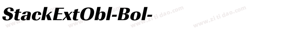 StackExtObl-Bol字体转换