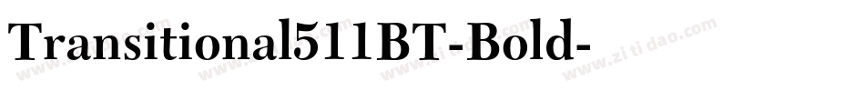 Transitional511BT-Bold字体转换