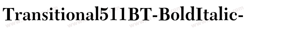 Transitional511BT-BoldItalic字体转换