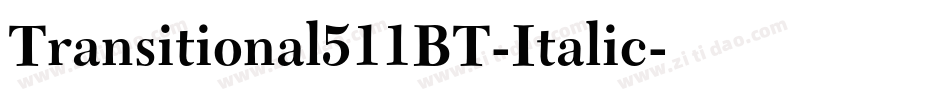 Transitional511BT-Italic字体转换