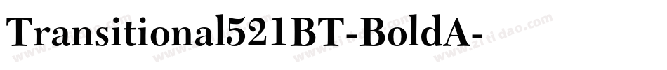 Transitional521BT-BoldA字体转换