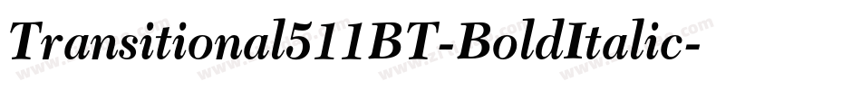 Transitional511BT-BoldItalic字体转换