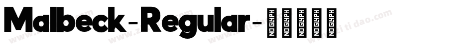 Malbeck-Regular字体转换