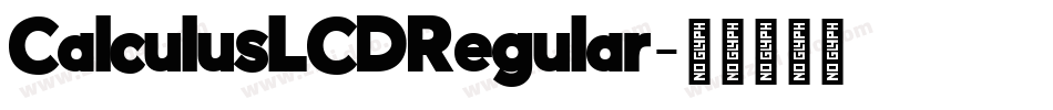 CalculusLCDRegular字体转换