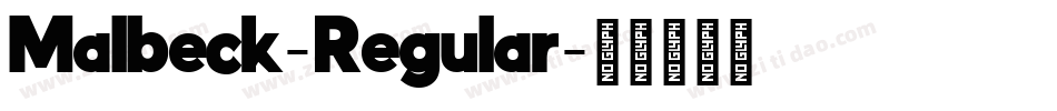 Malbeck-Regular字体转换