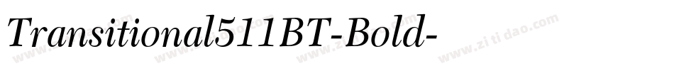 Transitional511BT-Bold字体转换
