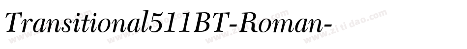Transitional511BT-Roman字体转换