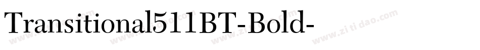 Transitional511BT-Bold字体转换