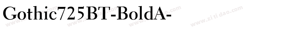 Gothic725BT-BoldA字体转换