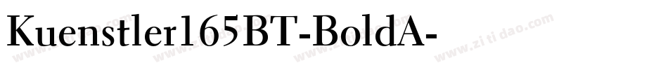 Kuenstler165BT-BoldA字体转换