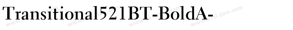 Transitional521BT-BoldA字体转换