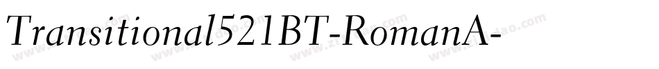 Transitional521BT-RomanA字体转换