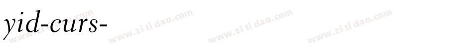 yid-curs字体转换