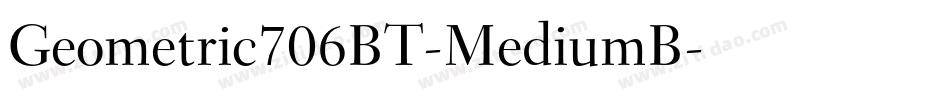 Geometric706BT-MediumB字体转换