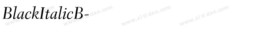 BlackItalicB字体转换