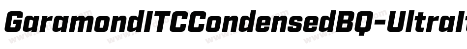 GaramondITCCondensedBQ-UltraItalic字体转换