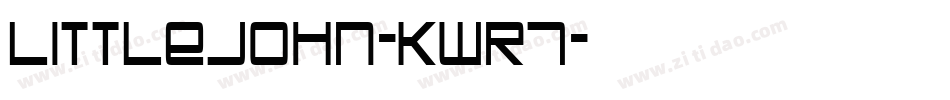 LittleJohn-KwR7字体转换