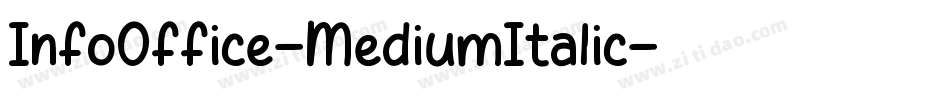 InfoOffice-MediumItalic字体转换