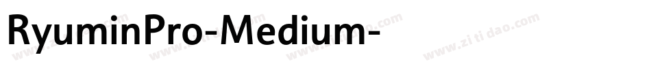 RyuminPro-Medium字体转换