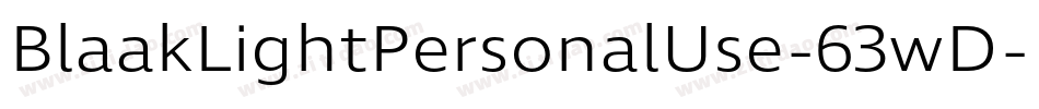 BlaakLightPersonalUse-63wD字体转换 BlaakLightPersonalUse-63wD字体转换