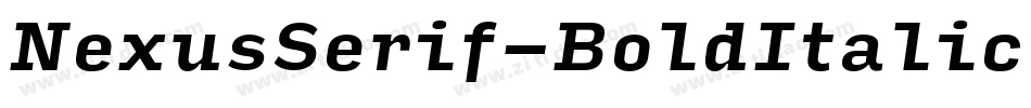 NexusSerif-BoldItalic字体转换