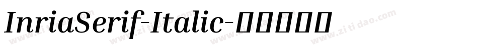 InriaSerif-Italic字体转换