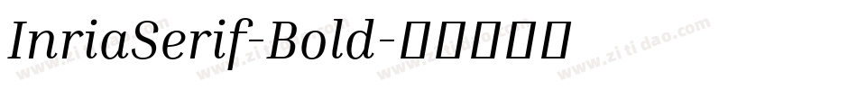 InriaSerif-Bold字体转换