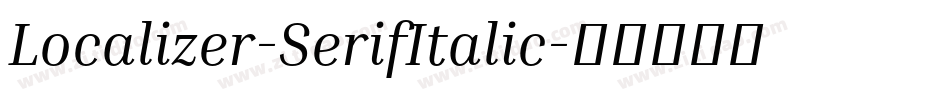 Localizer-SerifItalic字体转换