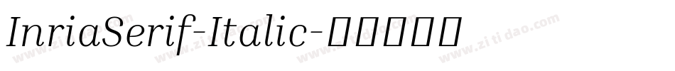 InriaSerif-Italic字体转换