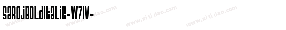 SarojBoldItalic-W71V字体转换