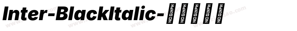 Inter-BlackItalic字体转换