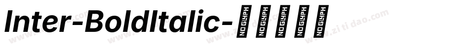 Inter-BoldItalic字体转换