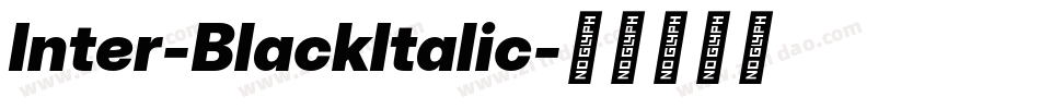 Inter-BlackItalic字体转换