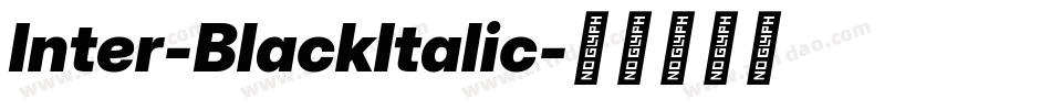 Inter-BlackItalic字体转换
