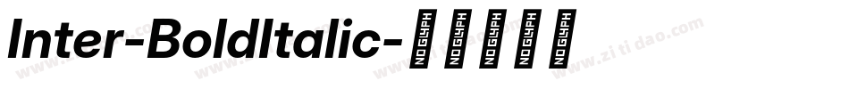 Inter-BoldItalic字体转换