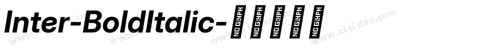 Inter-BoldItalic字体转换