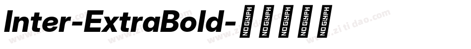 Inter-ExtraBold字体转换