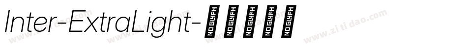 Inter-ExtraLight字体转换