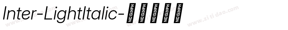 Inter-LightItalic字体转换